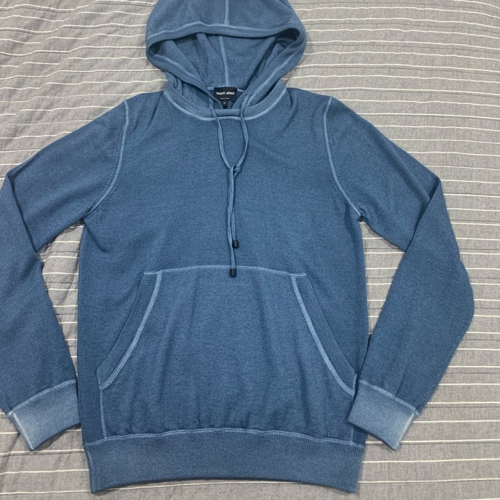 Men’s Giorgio Armani Blue Cashmere Pullover